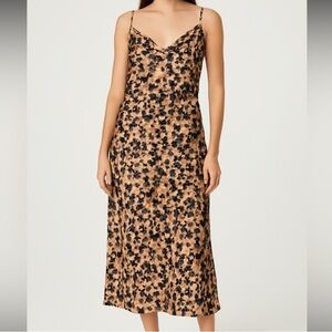 Nicole Miller Print Midi Slip Dress - Silky & Flattering.
